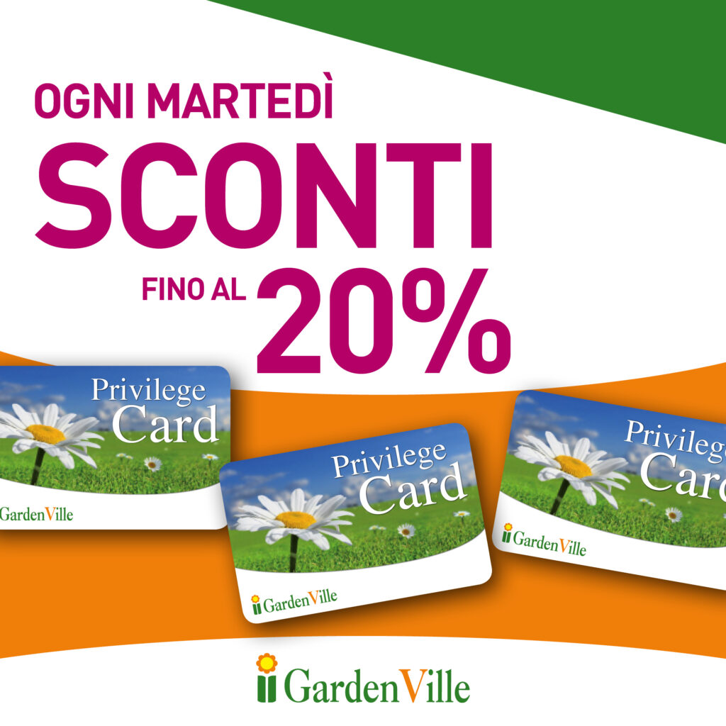 promozioni privilege card sconto 20% martedì gardenville